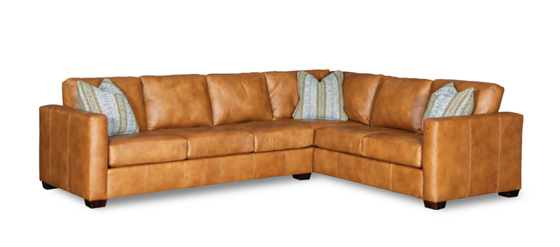 Mayo Furniture Collection Custom Leather Sectional 2424L