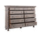 The Fox & Roe St. James Bedroom Collection 11-Drawer Dresser in Antiqued Grey Finish