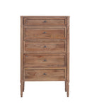 The Fox & Roe Hugo Bedroom Collection 5-Drawer Chest in Washed Walnut Finish