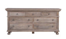 The Fox & Roe St. James Bedroom Collection 7-Drawer Dresser in Antiqued Grey Finish