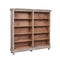 The Fox & Roe St. James Panel Double Shelving in Antiqued Grey Finish