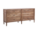 The Fox & Roe Hugo Bedroom Collection 6-Drawer Dresser in Washed Walnut Finish