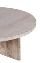 The Fox & Roe Cayman Round Coffee Table in Sandblasted Limewash Finish