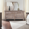 The Fox & Roe St. James Bedroom Collection 7-Drawer Dresser in Antiqued Grey Finish