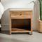 The Fox & Roe Corwin One-Drawer Nightstand in Washed Walnut Finish