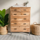 The Fox & Roe Corwin Six-Drawer Chest in Washed Walnut Finish