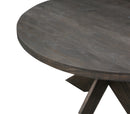 The Fox & Roe Modern Farmhouse Round Pedestal Dining Table in Black Wash Finish