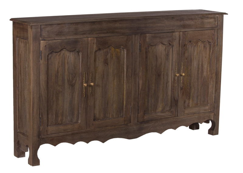 The Fox & Roe Tavern 4 Door Entryway Console in Wire Brush Antique Finish