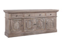 The Fox & Roe St. James Media Console in Antiqued Grey Finish