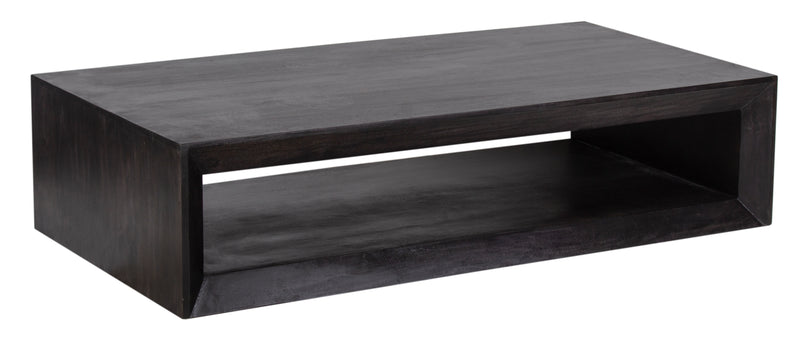 The Fox & Roe Vernon Large Rectangular Coffee Table in Charcoal Finish