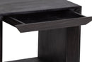 The Fox & Roe Vernon Side Table with Drawer in Charcoal Finish