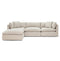 The Fox & Roe Owen 4 Piece Sectional in Julio Flax