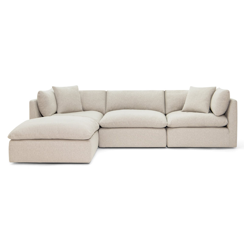 The Fox & Roe Owen 4 Piece Sectional in Julio Flax