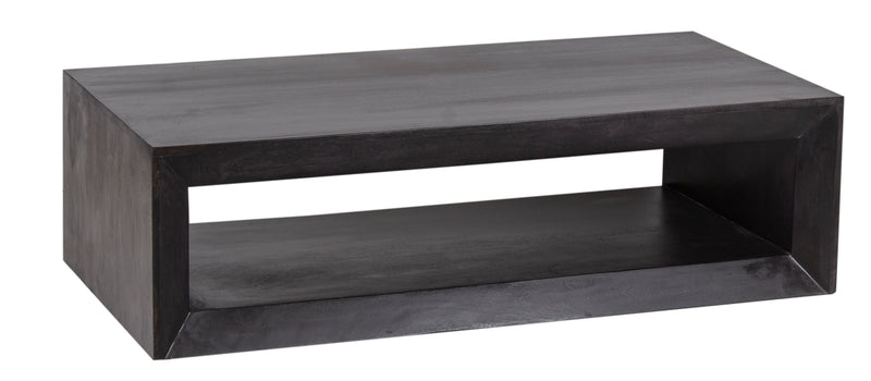 The Fox & Roe Vernon Small Rectangular Coffee Table in Charcoal Finish