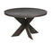 The Fox & Roe Modern Farmhouse Round Pedestal Dining Table in Black Wash Finish