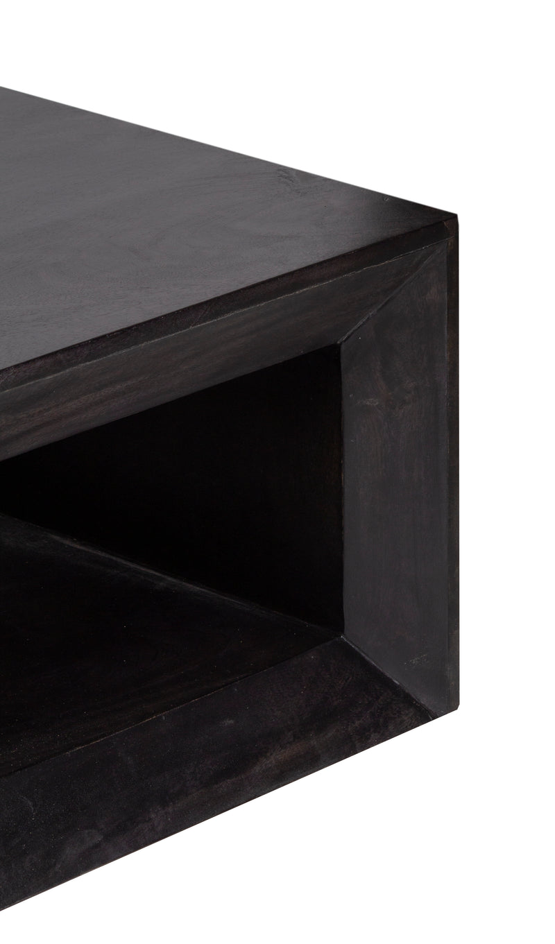 The Fox & Roe Vernon Large Rectangular Coffee Table in Charcoal Finish