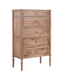 The Fox & Roe Hugo Bedroom Collection 5-Drawer Chest in Washed Walnut Finish