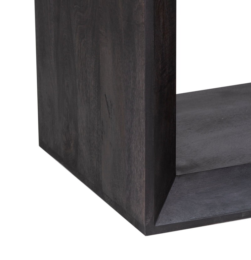 The Fox & Roe Vernon Side Table with Drawer in Charcoal Finish