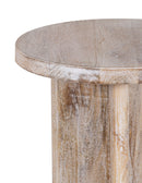 The Fox & Roe Cayman Round Side Table in Limewash Finish