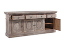 The Fox & Roe St. James Media Console in Antiqued Grey Finish