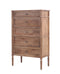 The Fox & Roe Hugo Bedroom Collection 5-Drawer Chest in Washed Walnut Finish