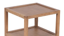 The Fox & Roe French Contemporary Square Side Table in Red Oak with Oak Veneer Top and Grey Wash Oak Finish