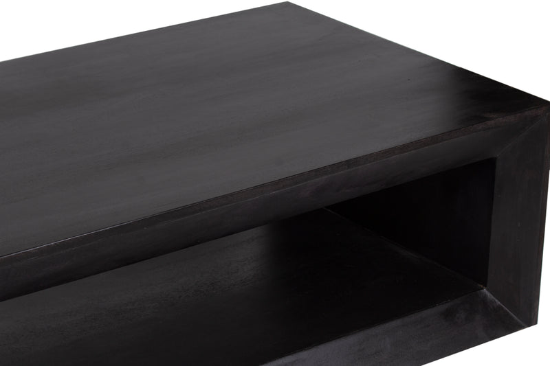 The Fox & Roe Vernon Small Rectangular Coffee Table in Charcoal Finish