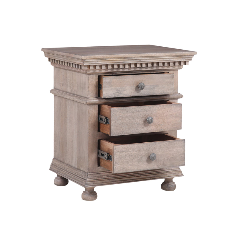 The Fox & Roe St. James Bedroom Collection Closed Nightstand in Antiqued Grey Finish