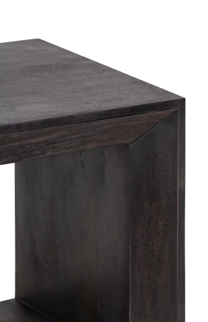 The Fox & Roe Vernon Side Table with Drawer in Charcoal Finish