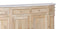 The Fox & Roe Kensington Curved Buffet in Mango with Natural Oak Veneer and White Marble Top