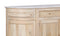 The Fox & Roe Kensington Curved Buffet in Mango with Natural Oak Veneer and White Marble Top