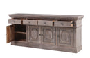 The Fox & Roe St. James Media Console in Antiqued Grey Finish