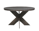 The Fox & Roe Modern Farmhouse Round Pedestal Dining Table in Black Wash Finish