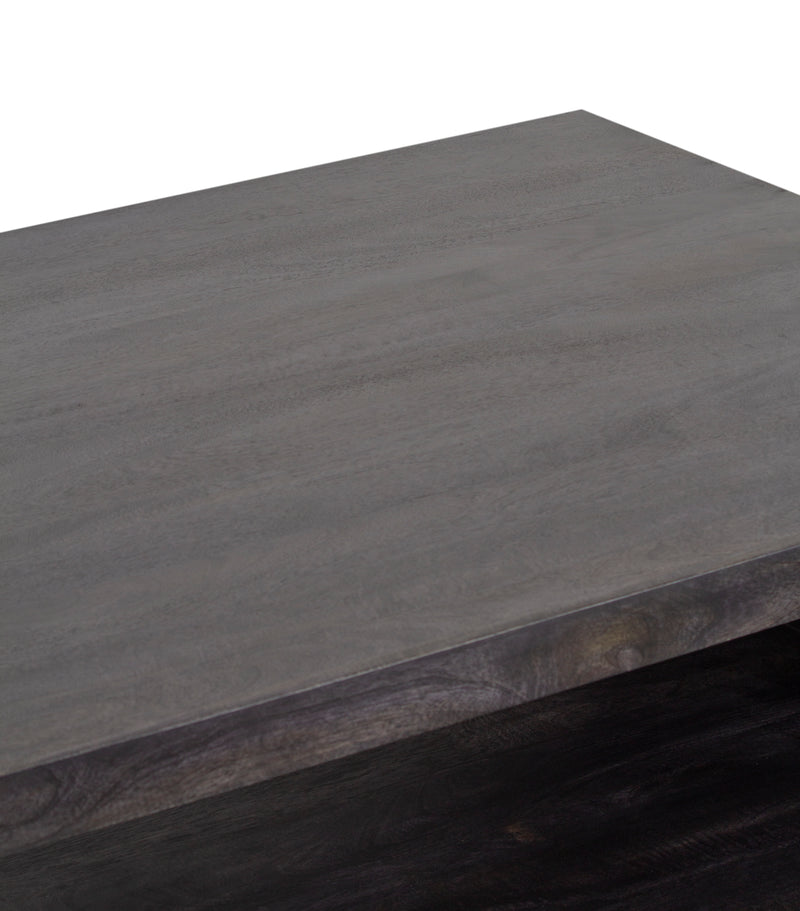 The Fox & Roe Folsom Grand Rectangular Coffee Table in Charcoal Finish