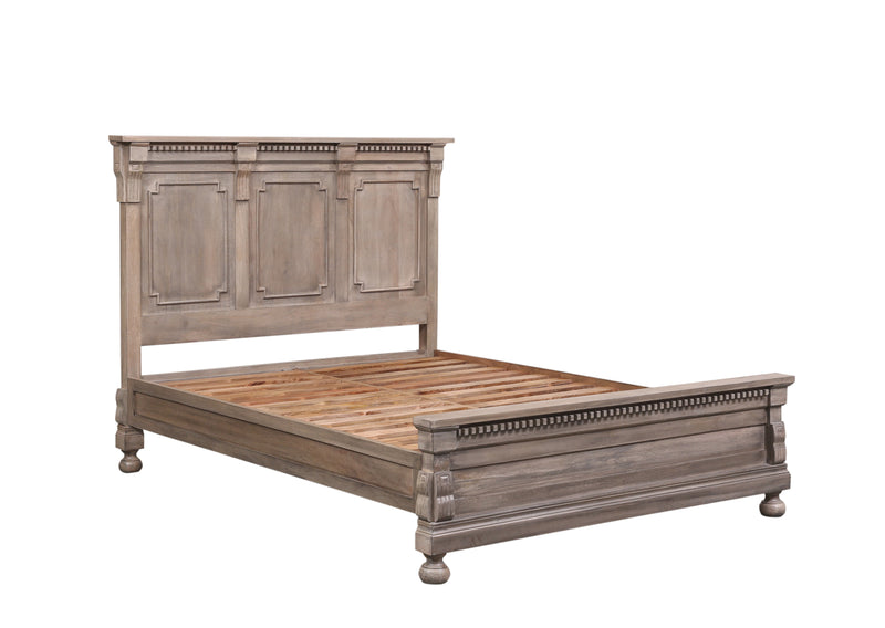 The Fox & Roe St. James Bedroom Collection Panel Bed in Antiqued Grey Finish