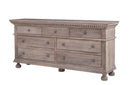 The Fox & Roe St. James Bedroom Collection 7-Drawer Dresser in Antiqued Grey Finish