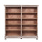 The Fox & Roe St. James Panel Double Shelving in Antiqued Grey Finish