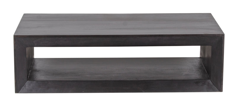 The Fox & Roe Vernon Small Rectangular Coffee Table in Charcoal Finish