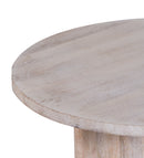 The Fox & Roe Cayman Round Coffee Table in Sandblasted Limewash Finish