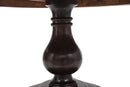 The Fox & Roe Vintage Foyer Dining Table 60" with Dark Walnut Base and Washed Walnut Top